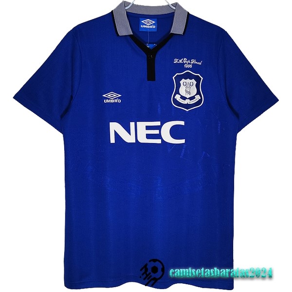 Replicas Casa Camiseta Everton Retro 1995 Azul
