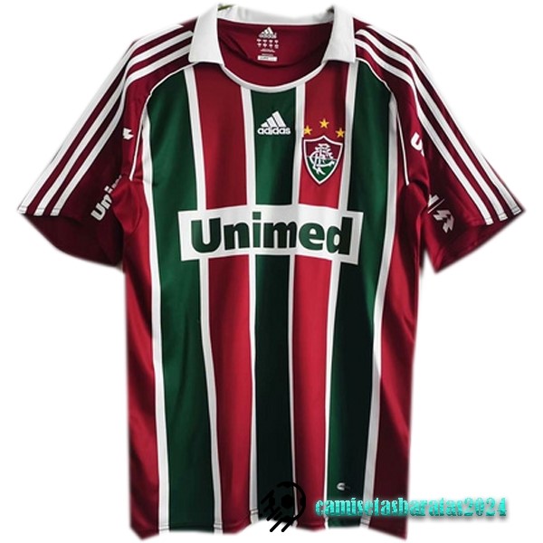 Replicas Casa Camiseta Fluminense Retro 2008 2009 Rojo