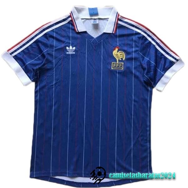Replicas Casa Camiseta Francia Retro 1980 1982 Azul
