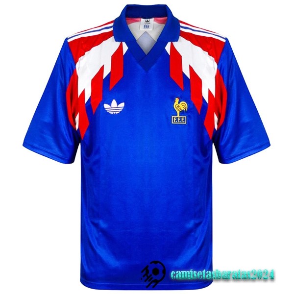 Replicas Casa Camiseta Francia Retro 1988 1990 Azul