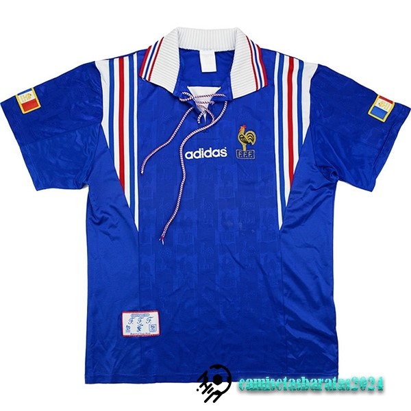 Replicas Casa Camiseta Francia Retro 1996 Azul