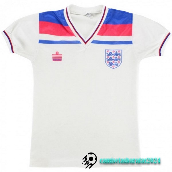 Replicas Casa Camiseta Inglaterra Retro 1980 Blanco