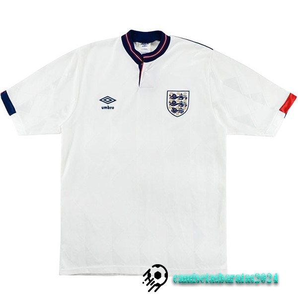 Replicas Casa Camiseta Inglaterra Retro 1989 Blanco