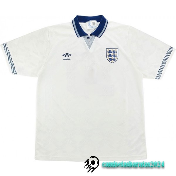 Replicas Casa Camiseta Inglaterra Retro 1990 Blanco