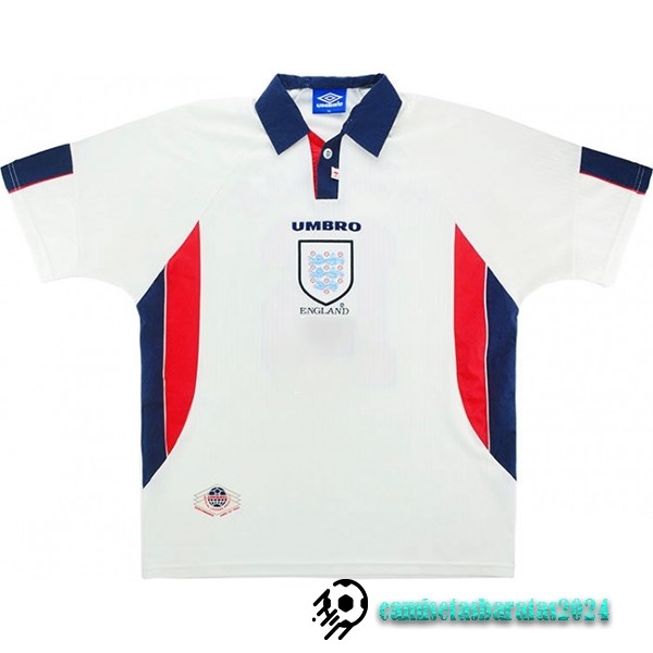 Replicas Casa Camiseta Inglaterra Retro 1998 Blanco