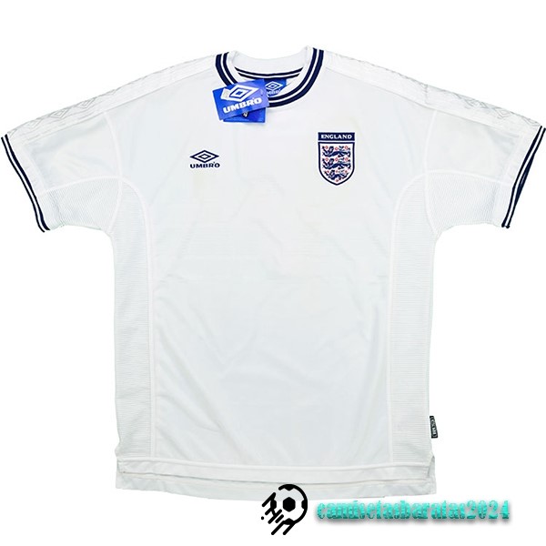 Replicas Casa Camiseta Inglaterra Retro 2000 Blanco