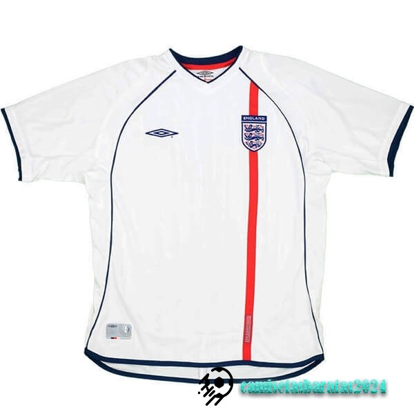 Replicas Casa Camiseta Inglaterra Retro 2002 Blanco