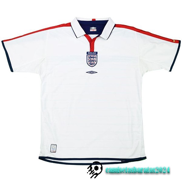 Replicas Casa Camiseta Inglaterra Retro 2004 Blanco