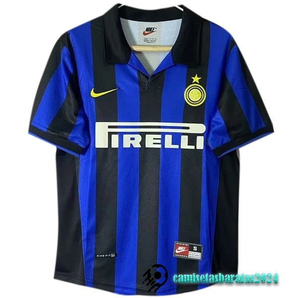 Replicas Casa Camiseta Inter Milán Retro 1998 1999 Azul