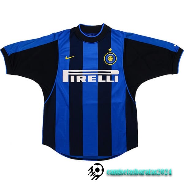 Replicas Casa Camiseta Inter Milán Retro 2000 2001 Azul