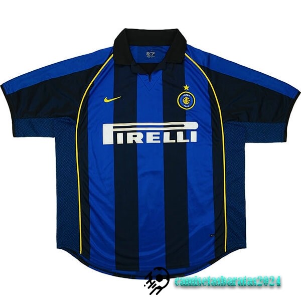 Replicas Casa Camiseta Inter Milán Retro 2001 2002 Azul(1)