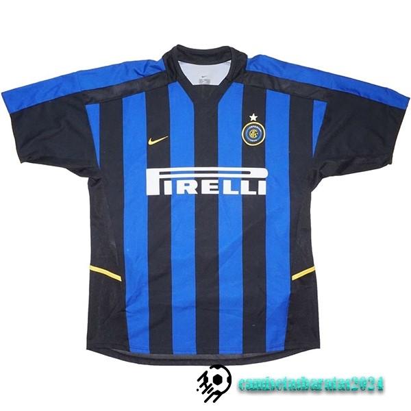 Replicas Casa Camiseta Inter Milán Retro 2002 2003 Azul