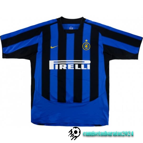 Replicas Casa Camiseta Inter Milán Retro 2003 2004 Azul