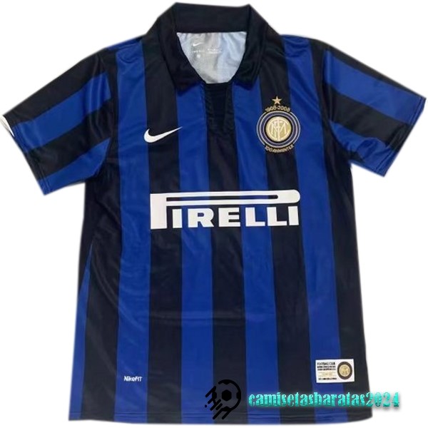 Replicas Casa Camiseta Inter Milán Retro 2007 2008 Azul