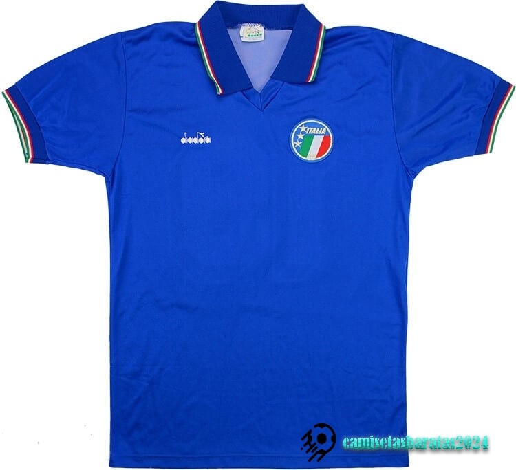 Replicas Casa Camiseta Italy Retro 1990 Azul