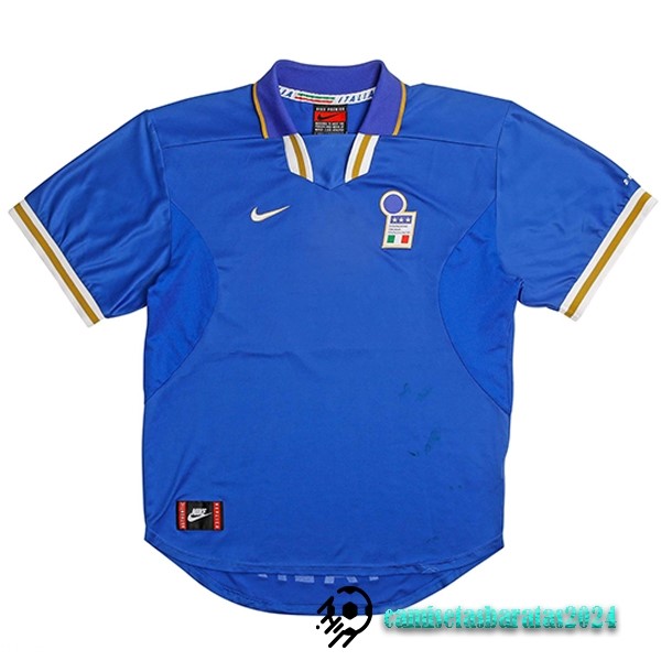 Replicas Casa Camiseta Italy Retro 1996 Azul