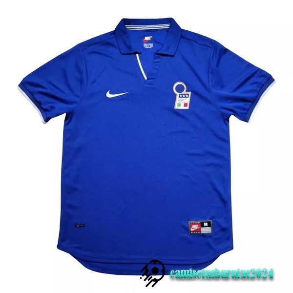 Replicas Casa Camiseta Italy Retro 1998 Azul