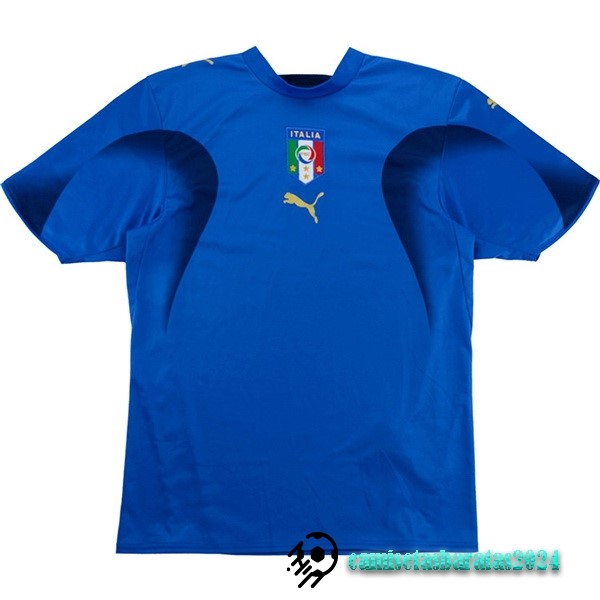 Replicas Casa Camiseta Italy Retro 2006 Azul