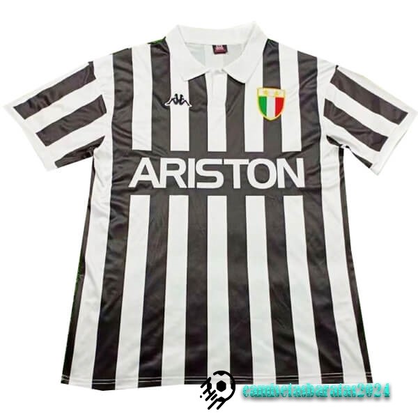 Replicas Casa Camiseta Juventus Retro 1984 Negro Blanco