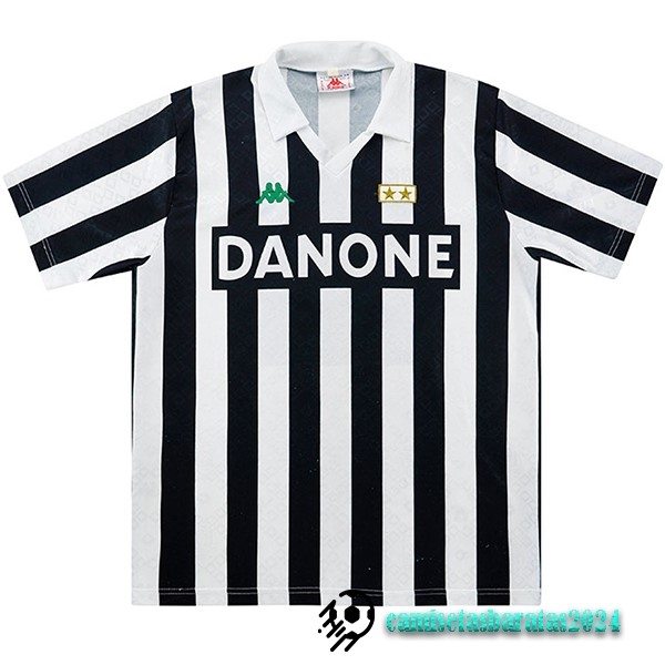 Replicas Casa Camiseta Juventus Retro 1992 1994 Negro Blanco