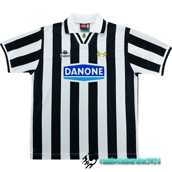 Replicas Casa Camiseta Juventus Retro 1994 1995 Negro Blanco