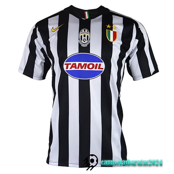 Replicas Casa Camiseta Juventus Retro 2005 2006 Negro Blanco