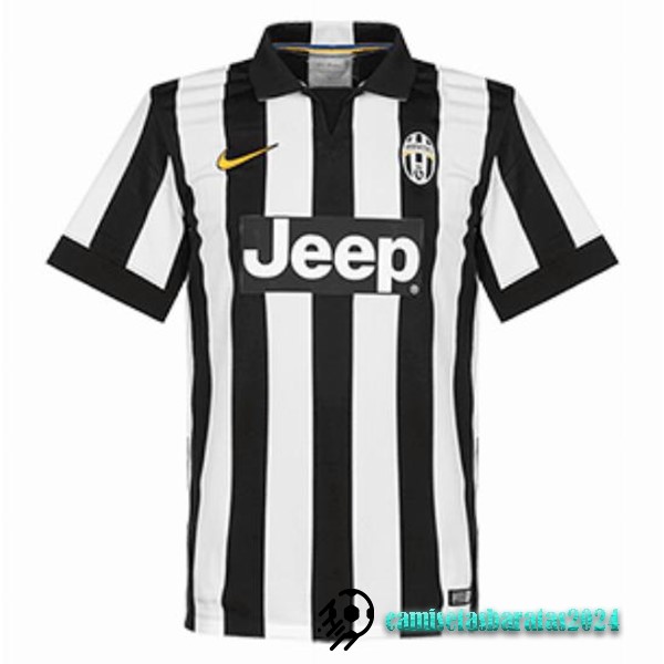 Replicas Casa Camiseta Juventus Retro 2014 2015 Negro Blanco