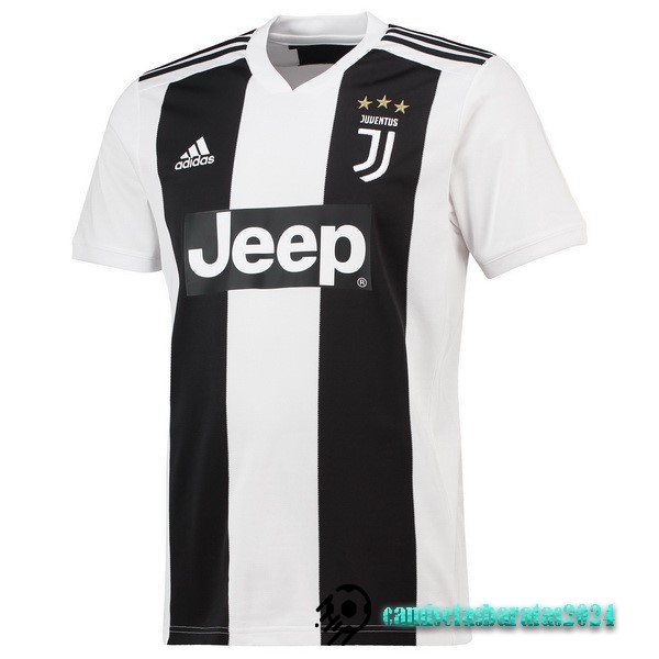 Replicas Casa Camiseta Juventus Retro 2018 2019 Negro Blanco