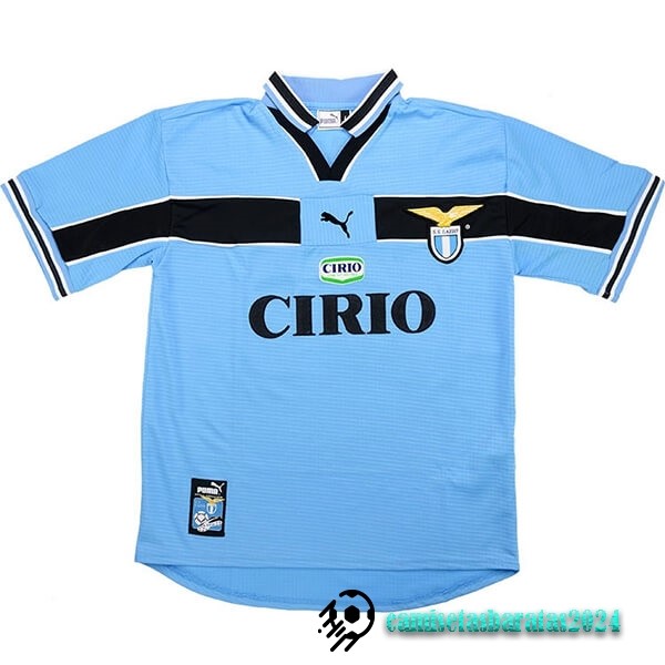 Replicas Casa Camiseta Lazio Retro 1998 2000 Azul Claro