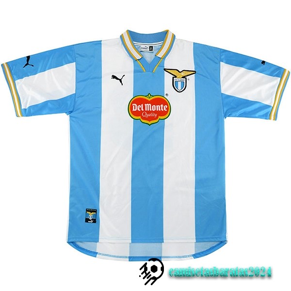 Replicas Casa Camiseta Lazio Retro 1999 2000 Azul Blanco