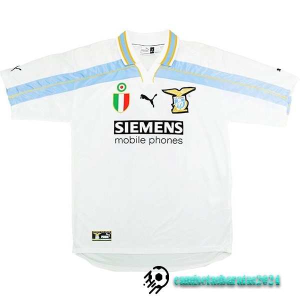 Replicas Casa Camiseta Lazio Retro 2000 2002 Blanco