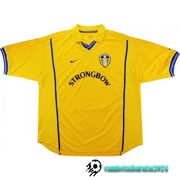 Replicas Casa Camiseta Leeds United Retro 2000 2002 Amarillo