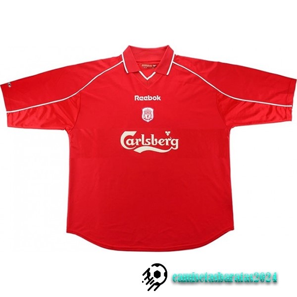 Replicas Casa Camiseta Liverpool Retro 2000 2002 Rojo