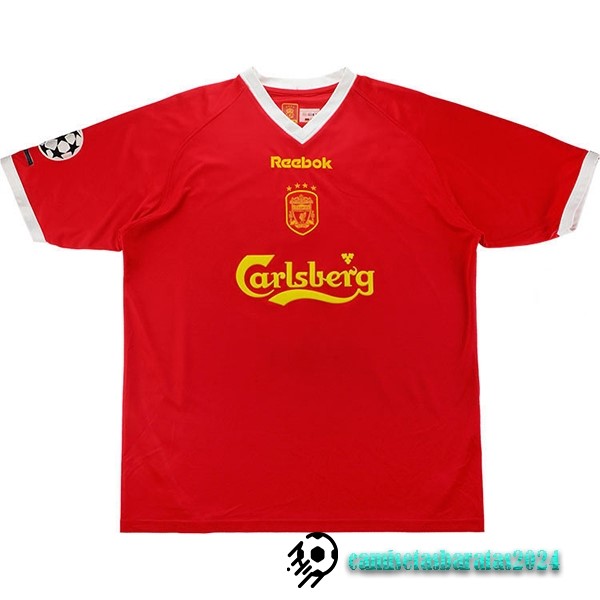 Replicas Casa Camiseta Liverpool Retro 2001 2003 Rojo