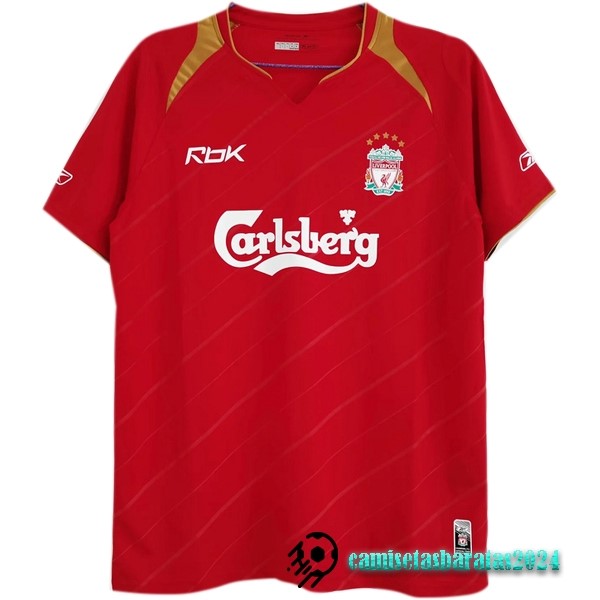 Replicas Casa Camiseta Liverpool Retro 2005 Rojo