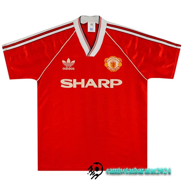 Replicas Casa Camiseta Manchester United Retro 1988 1990 Rojo