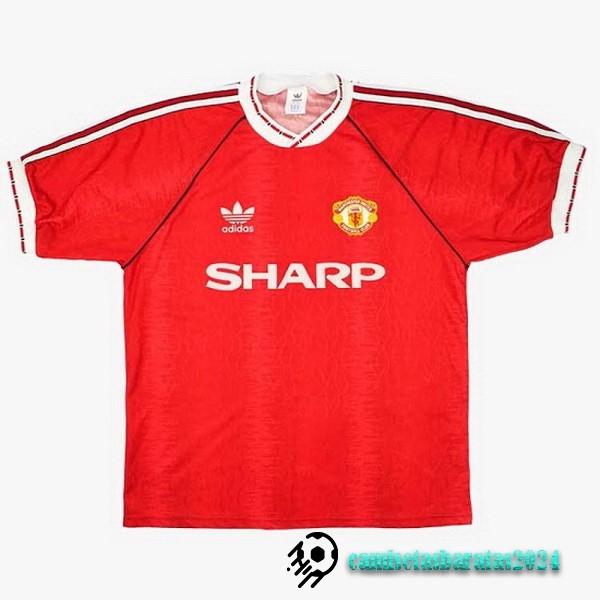 Replicas Casa Camiseta Manchester United Retro 1990 1992 Rojo