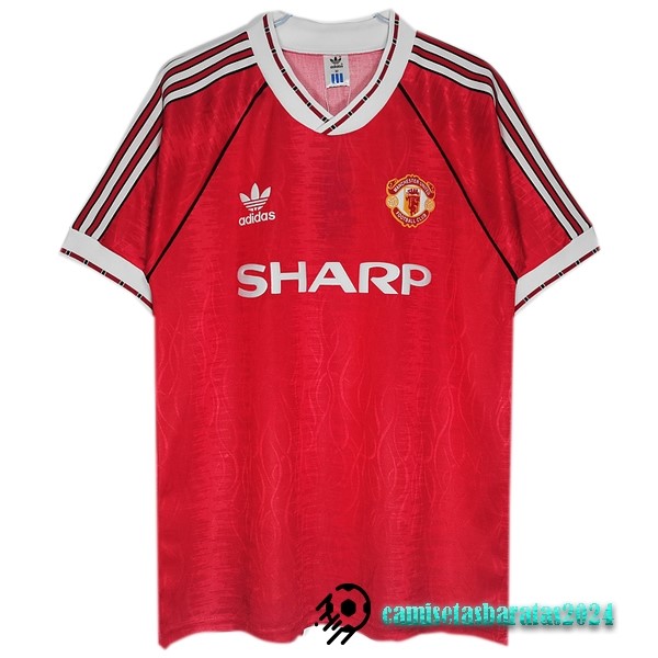 Replicas Casa Camiseta Manchester United Retro 1991 1992 Rojo