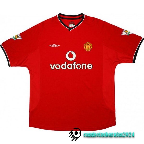 Replicas Casa Camiseta Manchester United Retro 2000 2002 Rojo
