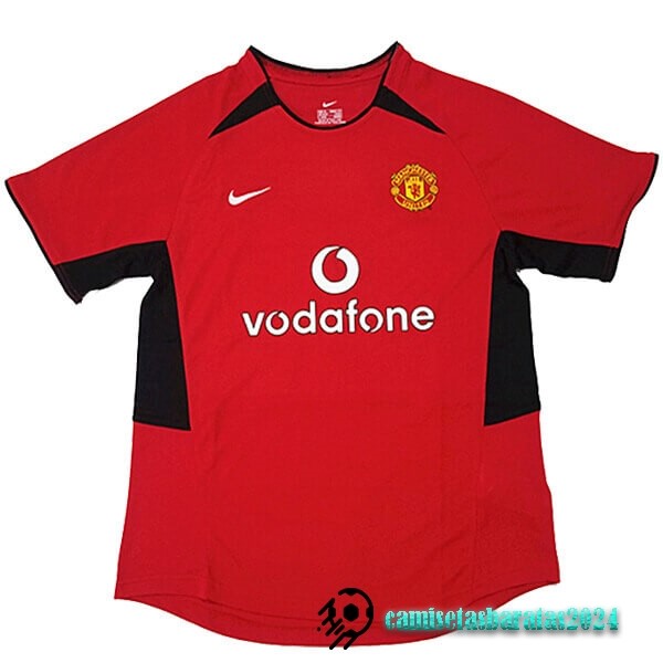 Replicas Casa Camiseta Manchester United Retro 2002 2003 Rojo