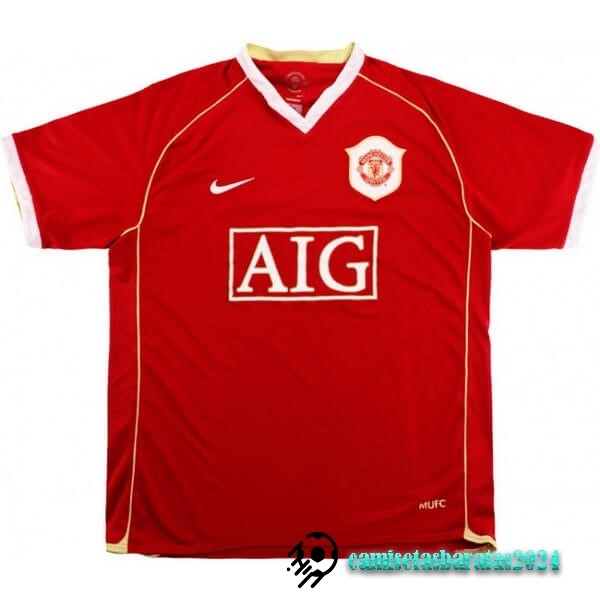 Replicas Casa Camiseta Manchester United Retro 2006 2007 Rojo