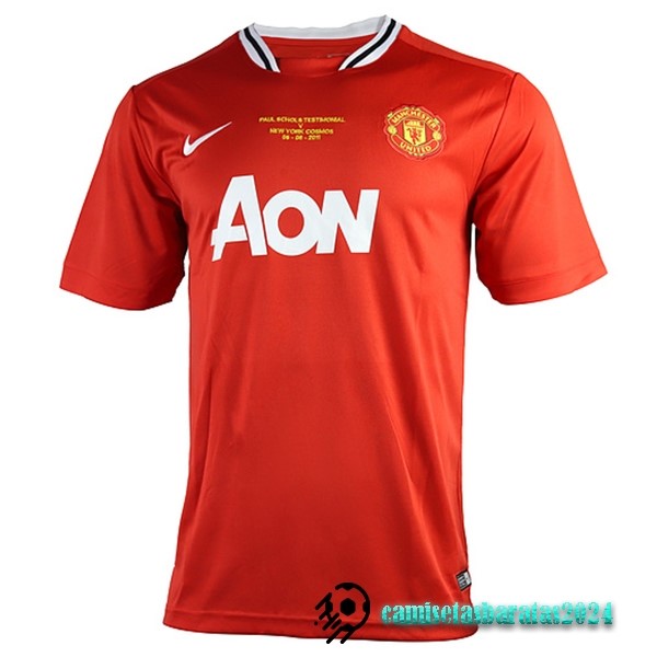 Replicas Casa Camiseta Manchester United Retro 2011 2012 Rojo