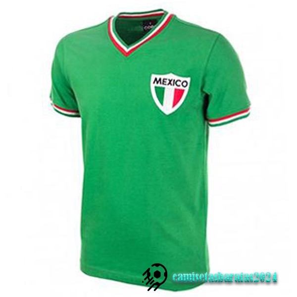 Replicas Casa Camiseta Mexico Retro 1970 Verde