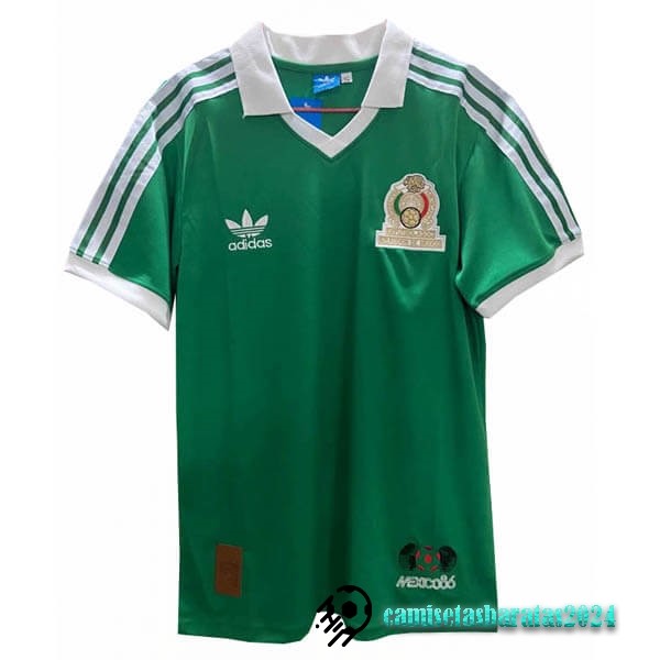 Replicas Casa Camiseta Mexico Retro 1986 Verde