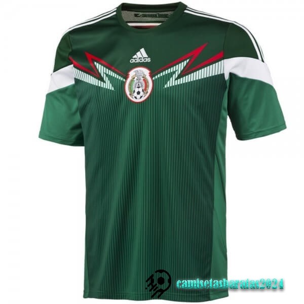 Replicas Casa Camiseta Mexico Retro 2014 Verde