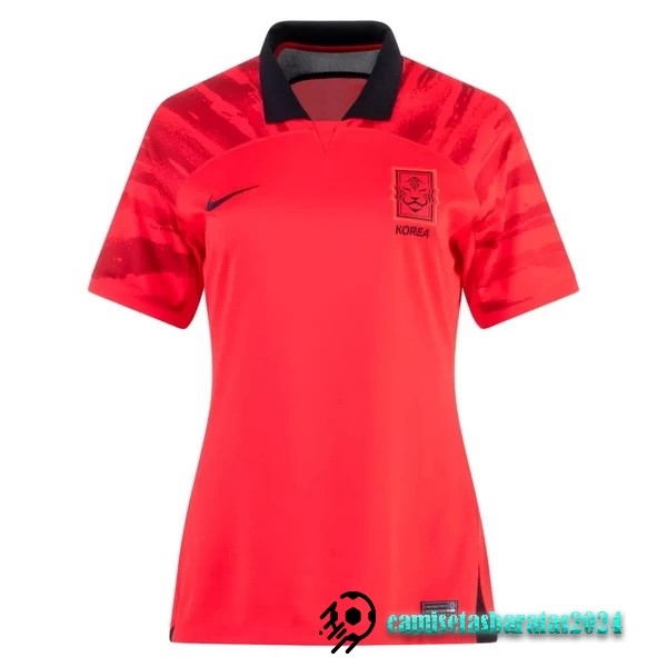 Replicas Casa Camiseta Mujer Corea 2022 Rojo
