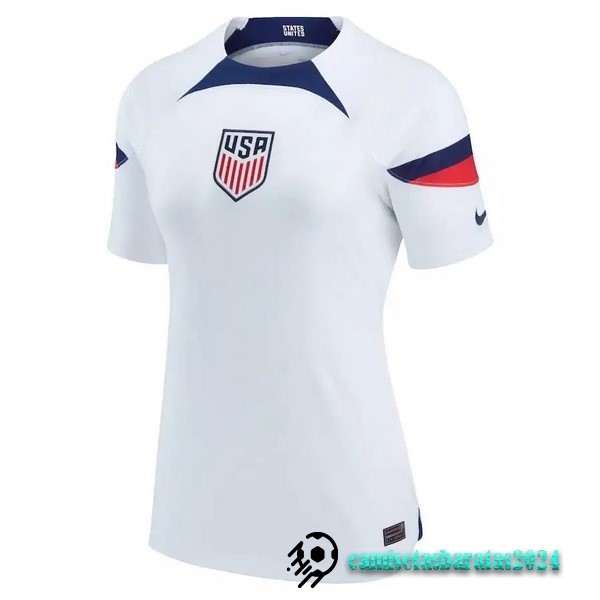 Replicas Casa Camiseta Mujer Estados Unidos 2022 Blanco