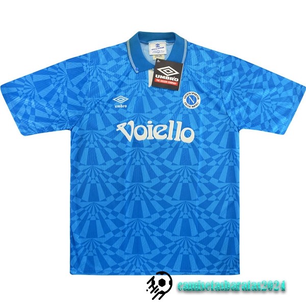 Replicas Casa Camiseta Napoli Retro 1991 1993 Azul
