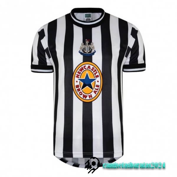 Replicas Casa Camiseta Newcastle United Retro 1997 1998 Negro Blanco