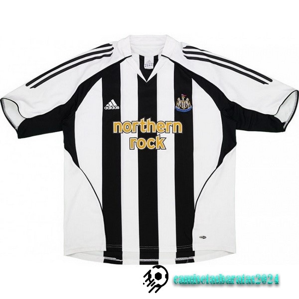 Replicas Casa Camiseta Newcastle United Retro 2005 2006 Negro Blanco